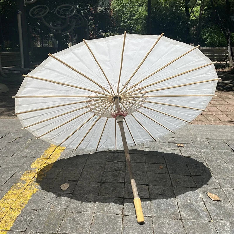 Wholesale Handmade Japanese Paper Umbrella White Paper Parasols Umbrella Parasols for Wedding Guests Outdoor