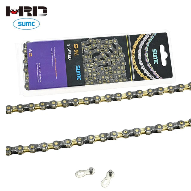 S9L  9 Speed SUMC Mtb Bicycle Chain 8s 9s 10s 11s 116L  Road Bicycle Chain Bicycle Accessories