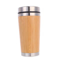 Customized logo Carving Bamboo Coffee Mug Heat Preservation Bamboo Bottle