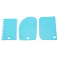 3-Piece Plastic Decorating Tools Set Edge Scraper Cutter Icing Smoother Cake Comb for Cake Decorating