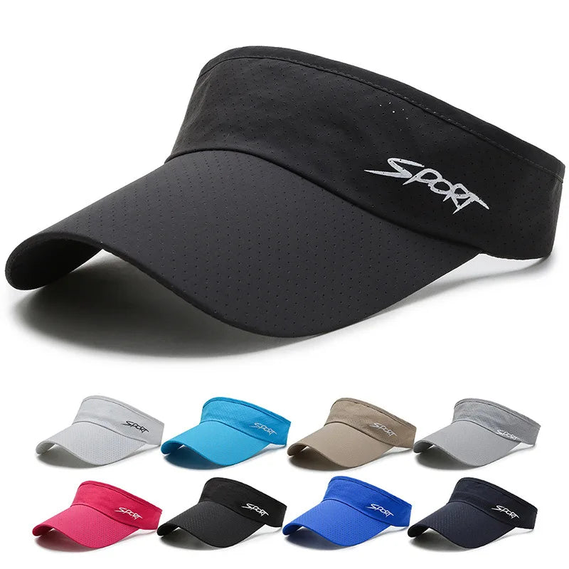Custom Outdoor Summer Sun Golf Sport Running Beach Lightweight Quick Dry Mesh Baseball Visor Cap Hat