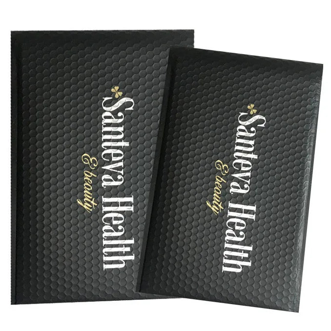Customized Logo Bubble Wrap Envelope Waterproof Padded Envelopes Black Bubble Mailers Self Seal Protective Padded Envelopes