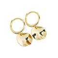Customize Irregular Surface S925 Sterling Silver Jewelry Fashion Gold Plated Pendant Earring for Women