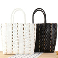 New Large Capacity Hand Woven Straw Shopping Tote Bags Vegetable Basket Portable Casual Straw Beach Bag for Women