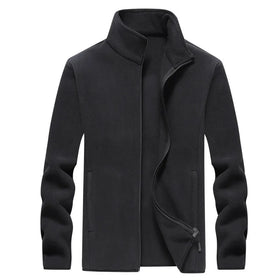 RNSHANGER New Keep Warm Men's Winter Outdoor Coat Casual Stand Collar Zipper Thick Fleece Jacket Plus Size 7XL 8XL Male Jacket