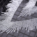 New Polyester Sequin Collar Floral Lace Embroidery Applique for Wedding Dress Decoration