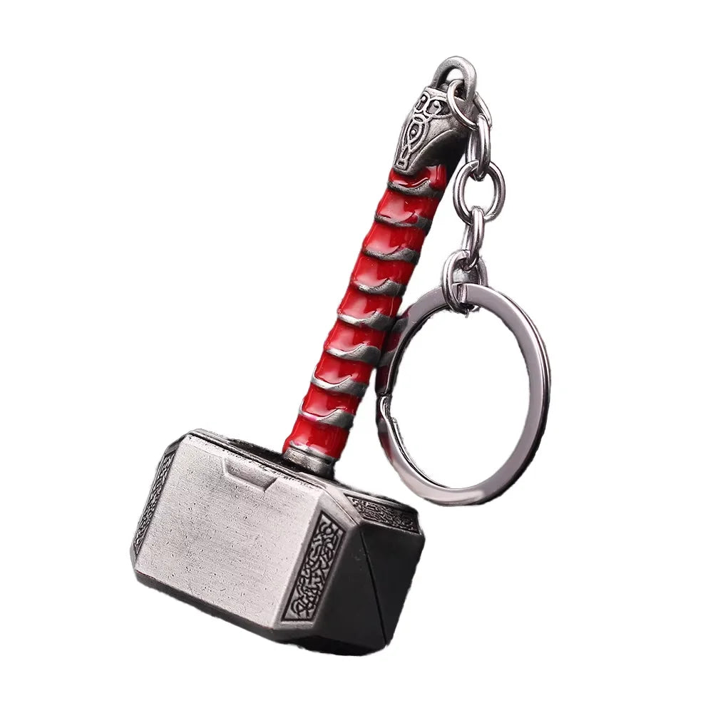 Wholesale Reunion Thor's Hammer Keychain Pendant Alloy Model Large Thor Hammer 8 cm Gift Set