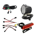 Universal E-Scooter Headlight Tail Brake Turn Signal Horn 3 in 1 Switch LED Light Kit 12V-60V DIY Electric Bicycle Ebike Part MegaBDM