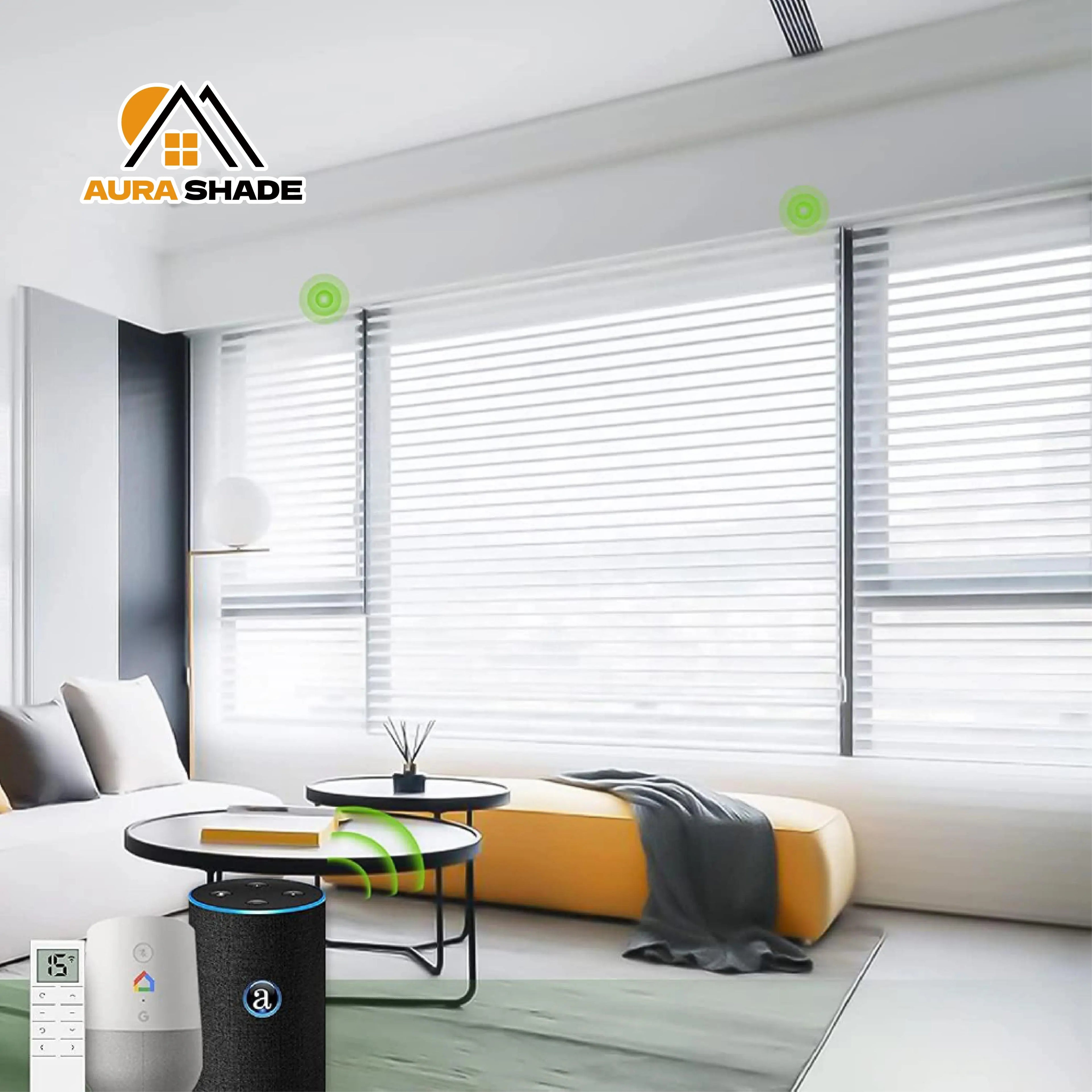 Electric Smart Motorized Vertical Window Blinds Shangrila Roller Blinds Triple Roller Sheer Plain Blackout Light Control Anti-UV