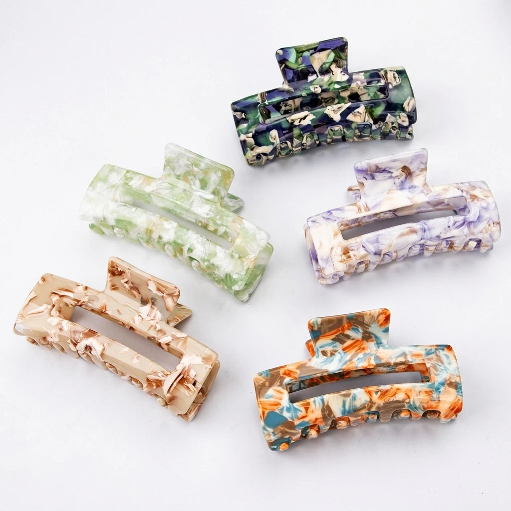 GENYA Elegant Acetate Hair Clip Claw Colorful Hair Claw Clip for Woman Strong Hold Wholesale Acetate Hair Claw Clips Custom