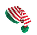 Elf Santa Beanies Christmas Knitted Hats Winter Warm New Year Stripes Pompom Caps Red White Green for Men Women Kids