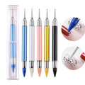Double Head Nail Enhancement Point Drill Crayon Tool Inlaid Diamond Sticking Diamond Tool Inlaid Diamond Wax Head Pen