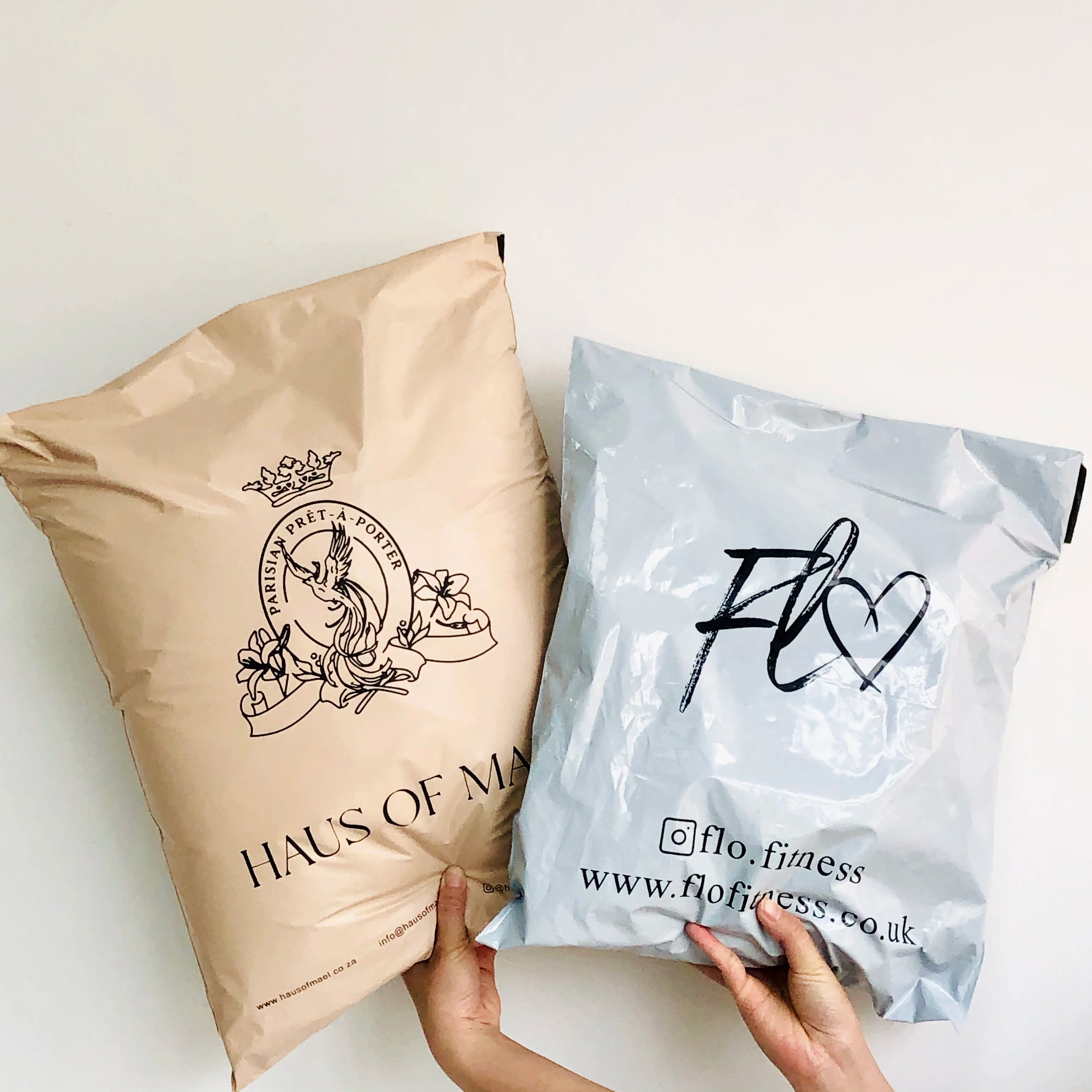 Custom Eco-Friendly Small Mailing Bags with Hot Pink Logo Polymailers Shipping Bags Clothes Shipping Plastic Bag