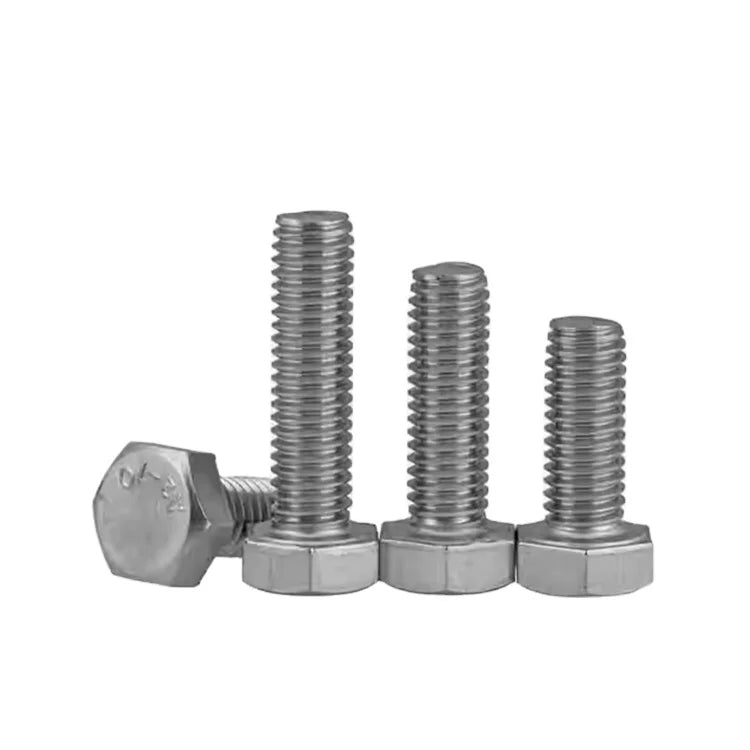 DIN933 A4 316 Stainless Steel External Hex Head Full Thread Bolt Outside Hexagon Head Metric Thread Screw M6 in Stock