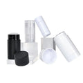 Wholesale Empty Gel Container Black White Clear 30g 50g 75g Twist Tube Bottom Portable Cylinder Stick Deodorant Packaging