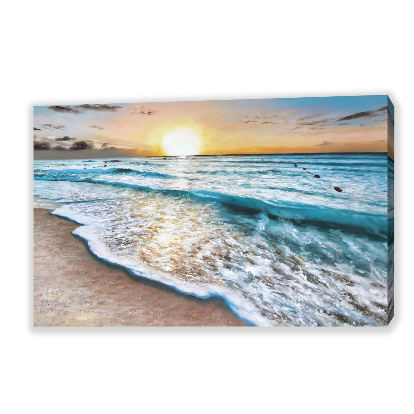 Modern Sea View Hand Painting Oil Canvas   Suitable for Home Decoration Painting