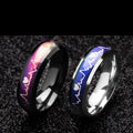 2025 Fashion Jewelry Rings Mood Electrocardiogram Couple Rings for Lover Emotion Variable Temperature Sensing Ring