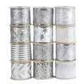 Christmas Wire Edge Ribbon 100% Polyester Single Face Style by Manufacturer for Wreath Decor Party Packing