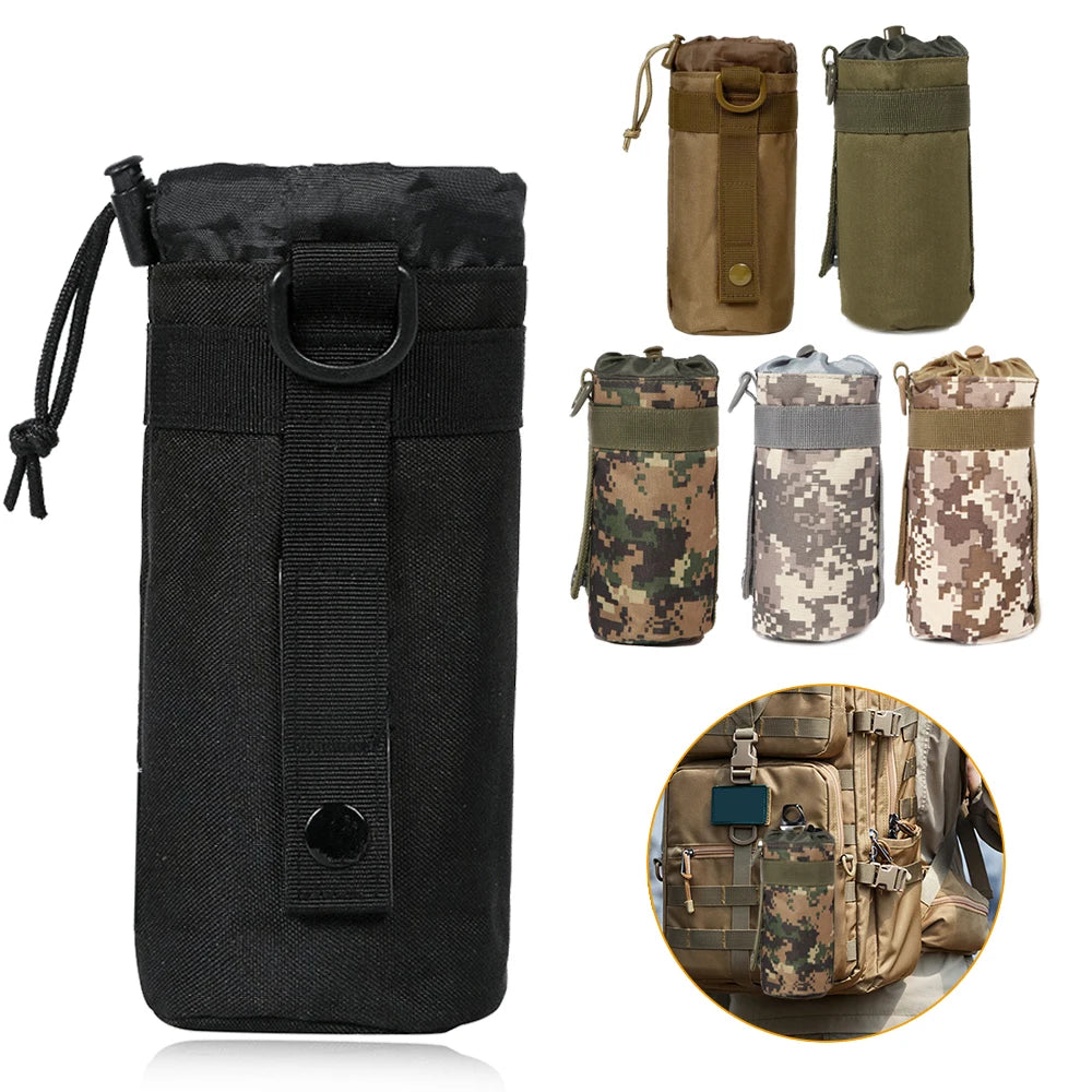 Tactical Polyester Backpack Attachment Pouches Travel Molle Water Bottle Pouch Tactical Hydration Carrier