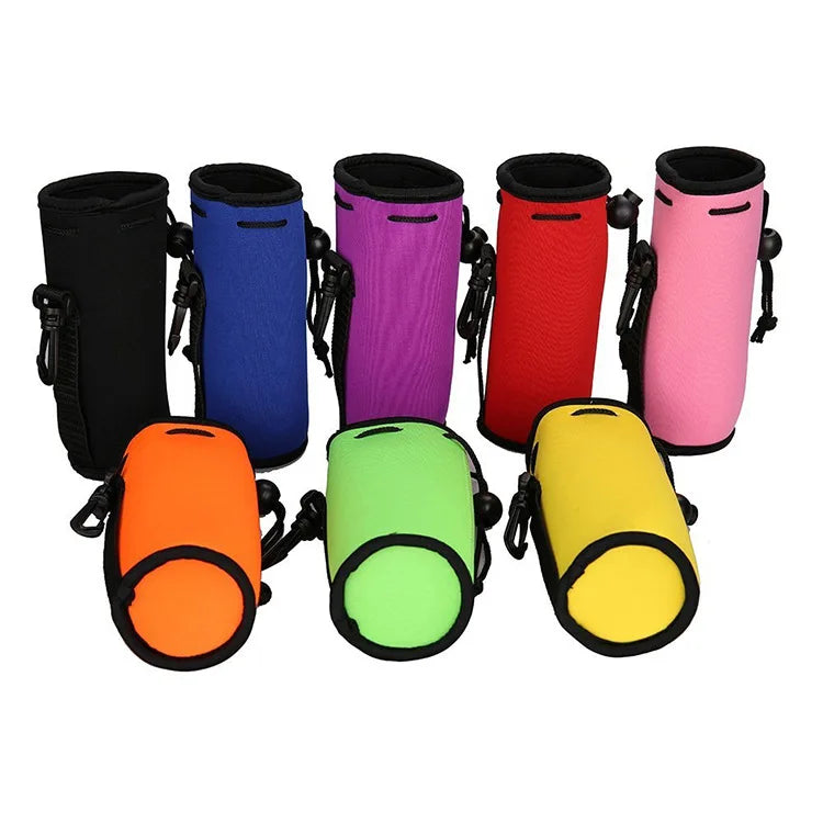 Custom Foam Neoprene Insulated Cup Sleeve Sports Water Bottle Mountaineering Running Waterproof Foldable Can Cooler 330ml-1L