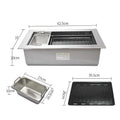 Commercial Electric 2 in 1 Independent Control Switch Embedded Lower Smoke Exhaust Korean Bbq Grill With Hot Pot