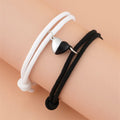 Heart Magnetic Bracelet String Pendant Couple Bracelets for Lover Friendship Bracelets Braid Rope Magnet Jewelry