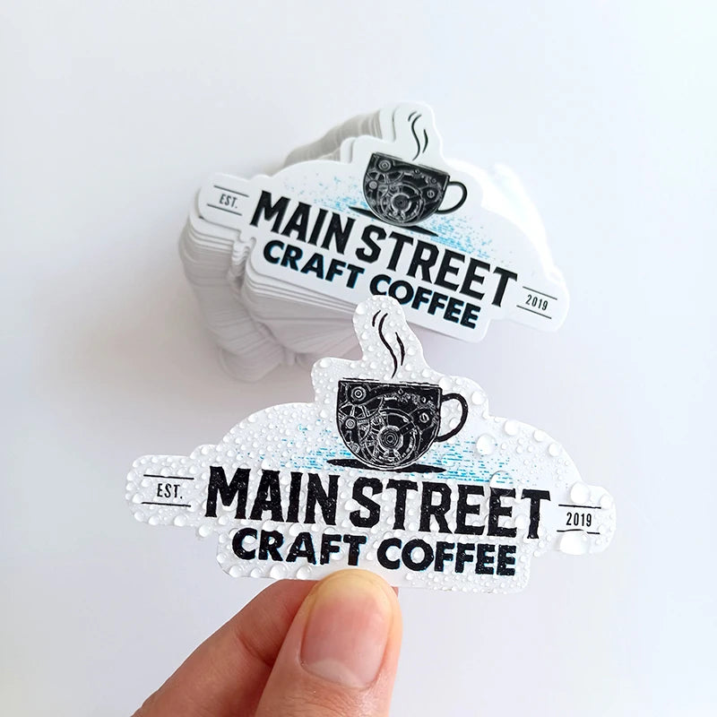Waterproof Sticker logo Adhesive Label Printing Holographic Vinyl Custom Die Cut Sticker
