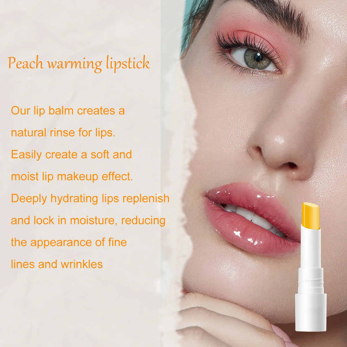 2-in-1 Waterproof Temperature Change Lip Care Moisturizing Lip Balm with Lipstick Effect in 2 Colors