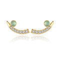 LUOTEEMI Customised  925 Sterling Silver 14K Gold Plated  Wholesale Designer Inspired Earrings with Spike Shape