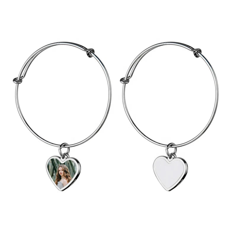 Diy Photo Printing Bracelets Blank Sublimation Zinc Alloy Jewelry Bracelet for Girls with Aluminum Insert