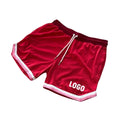 Men's Summer Thin Mesh Basketball Shorts Solid Pattern Canvas Breathable Fitness Training for Sports Muscle Fitness Gym Use