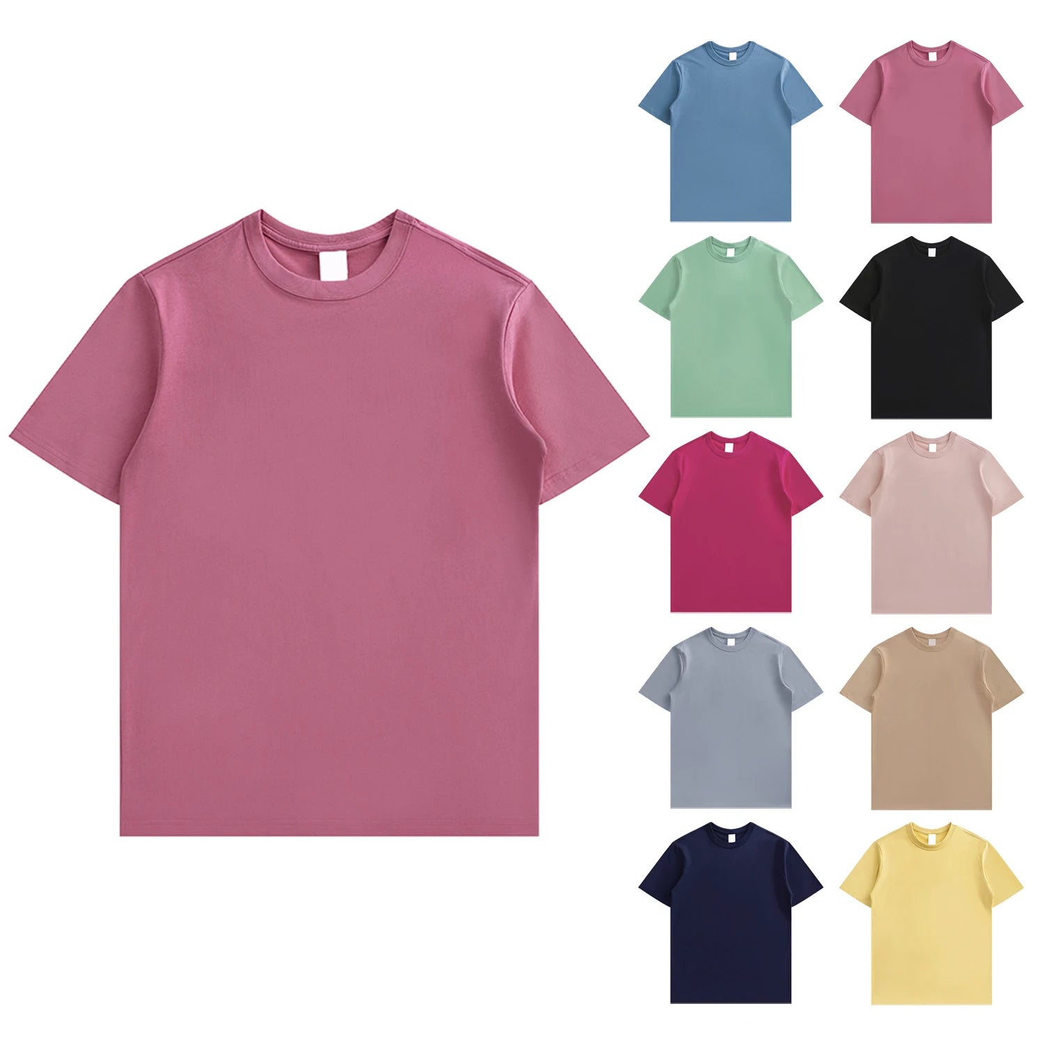 Custom Printed Logo T-Shirt for Men and Unisex Basic Solid 100% Cotton Plus Size Woven Oversized Custom Printed Logo