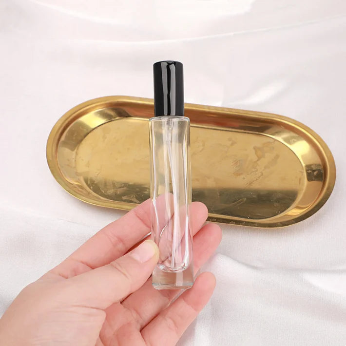 Small Portable Aromatherapy-oil Cosmetic Packaging 15ml Empty Thick Clear Refilled Glass Perfume Spray  Bottle