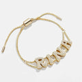 Pave Letter Bracelet Custom Name Brass Bracelet Personalized Diamonds Initial Bracelet for Women Jewelry