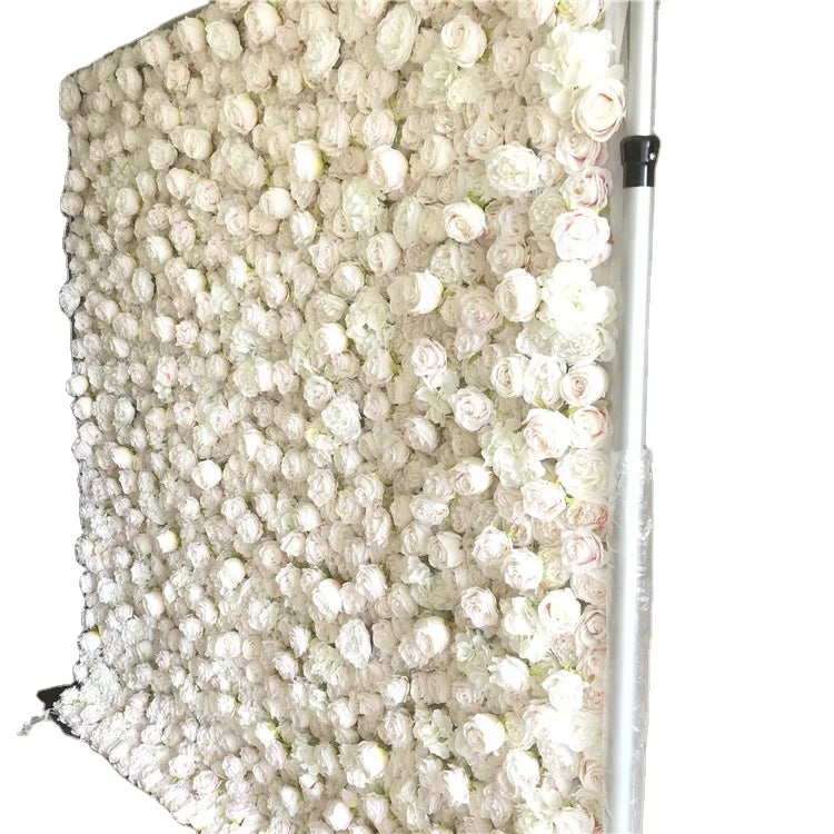 C-1022 White Panel  Backdrop Artificial Flower Wall for Wedding Decoration