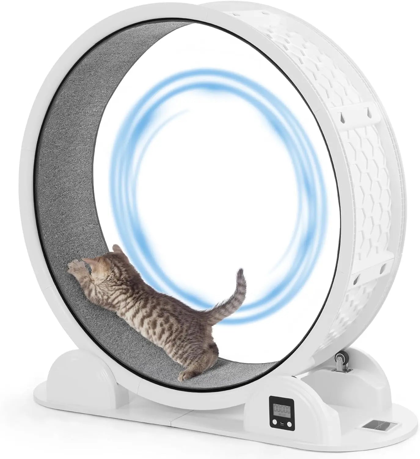 Pedometer 10 Minutes Fast and Easy Installation 41 Inch Large Cat Treadmill Running Fitness Workout Wheels for Indoor Cats