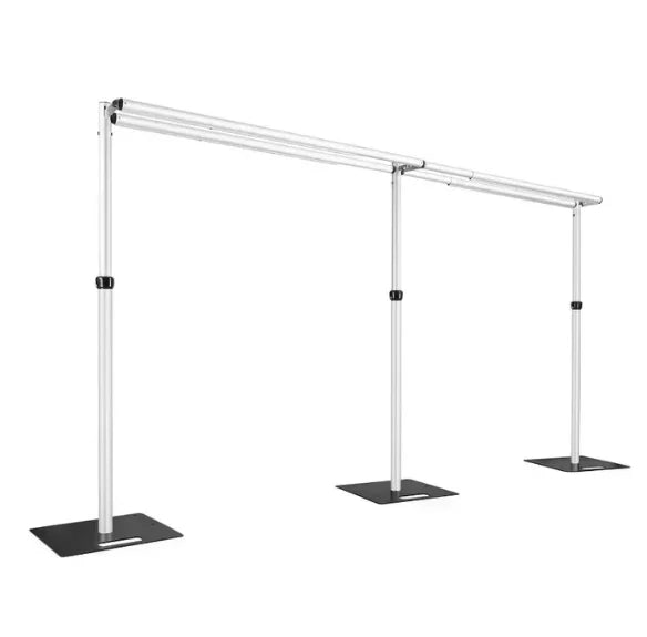 Double Crossbar Wedding Pipe and Drape Adjustable Wedding Backdrop Curtain Stand