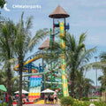 CMWaterparks Commercial Aqua Store Fiberglass Water Park for Kids Fun Amusement with Pool Rapid Slide