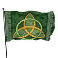 3x5ft Vivid Color Polyester Trinity Knot Ireland Flag Wall Decor for Yard Garden Decoration