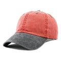 Wholesale in Stock Hot Sale Unisex 100% Cotton Low Profit Washed Unstructured Six Panel Sports Cap Pigment Dyed Two Tone Dad Hat