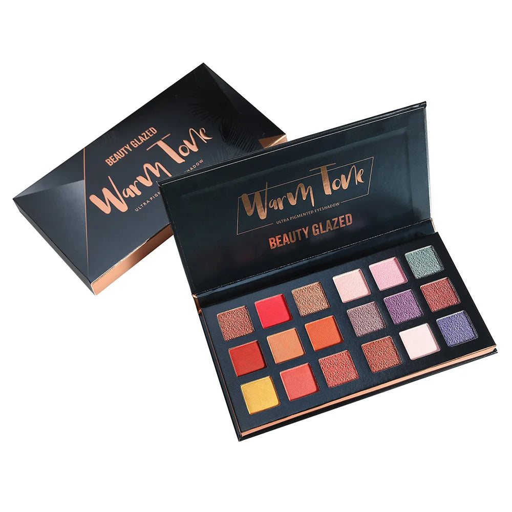 Beauty Glazed 18 Color Elegant Eye Shadow Brand Makeup Palette Cosmetic Grade Fine Glitter Pigment for Eyeshadows