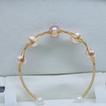 Factory Direct Handmade 18K Gold Plated Braided Wrap Bracelet with Freshwater Pearls (Potato Shape AAA Quality) Unisex