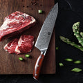 XINZUO Classic 8.5 Inch Sharp-edged Best Carbon Steel Knives Damascus Steel Kitchen Chef Knife With Rosewood Handle Custom MegaBDM