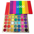 Private Label Eye Shadow Palette Customizable Rainbow Eyeshadow with Shimmer Finish for Dark Skin Tones Low MOQ