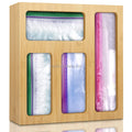 2025 Bamboo Ziplock Bags Holder Box Set Ziplock Bag Organize for Kitchen Drawer Organizer Storage Boxes & Bins
