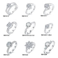 Starsgem Fashion 925 Silver Ring Carat Moissanite Ring White Gold Plated Sterling Silver Moissanite Jewelry Woman