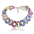 Colorful Collarbone Neck Chain Senior Glamour Woman Chain Acrylic Necklace NEW  Listed Exaggerated Color Laser Mermaid Choker