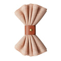 Handmade Rustic Farmhouse Wedding Restaurant Decor Christmas PU Leather Napkin Rings