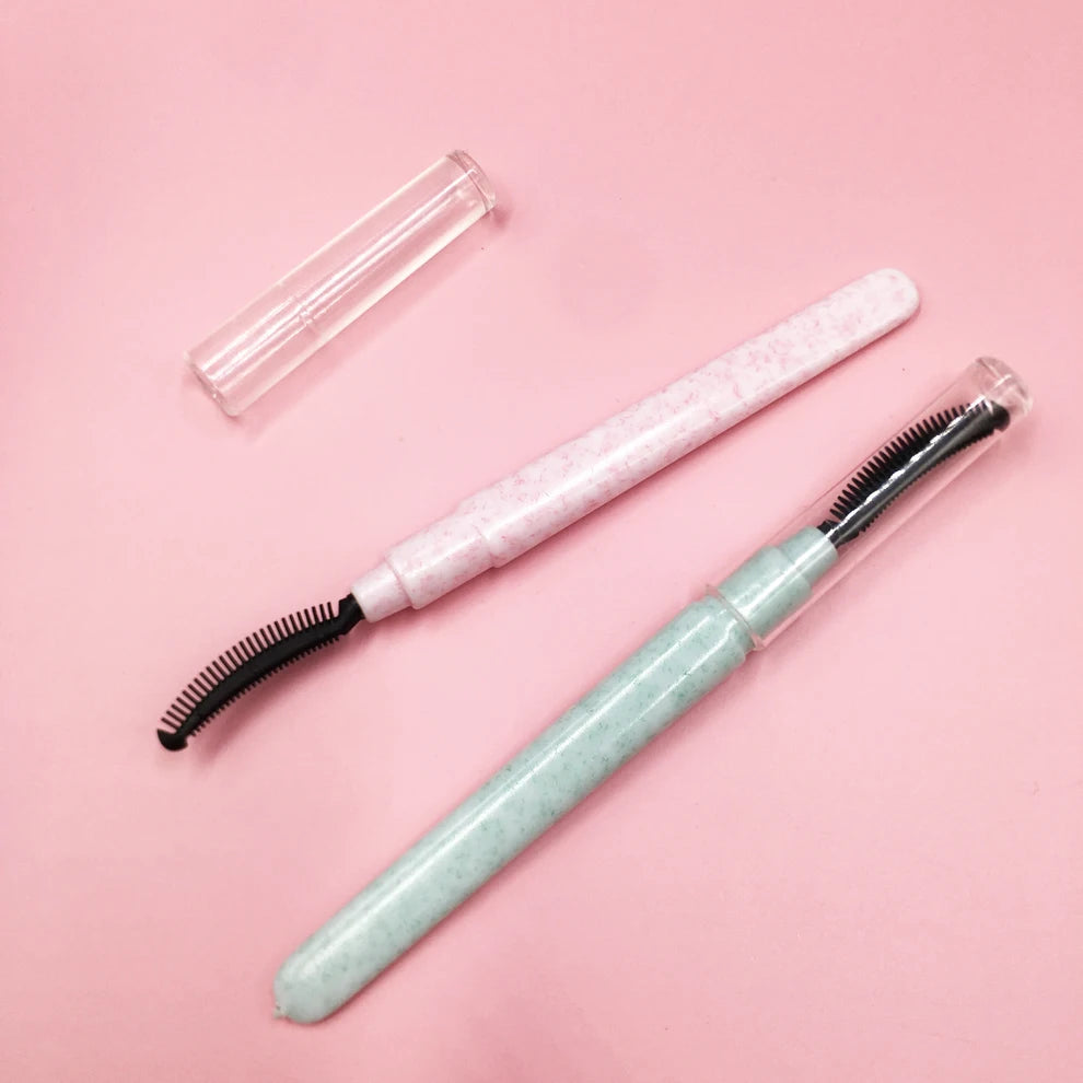 Wholesale Black Eyelash Comb Eyelash Separator Silicone Brow Grooming Brush Eyelashes Definer Tool