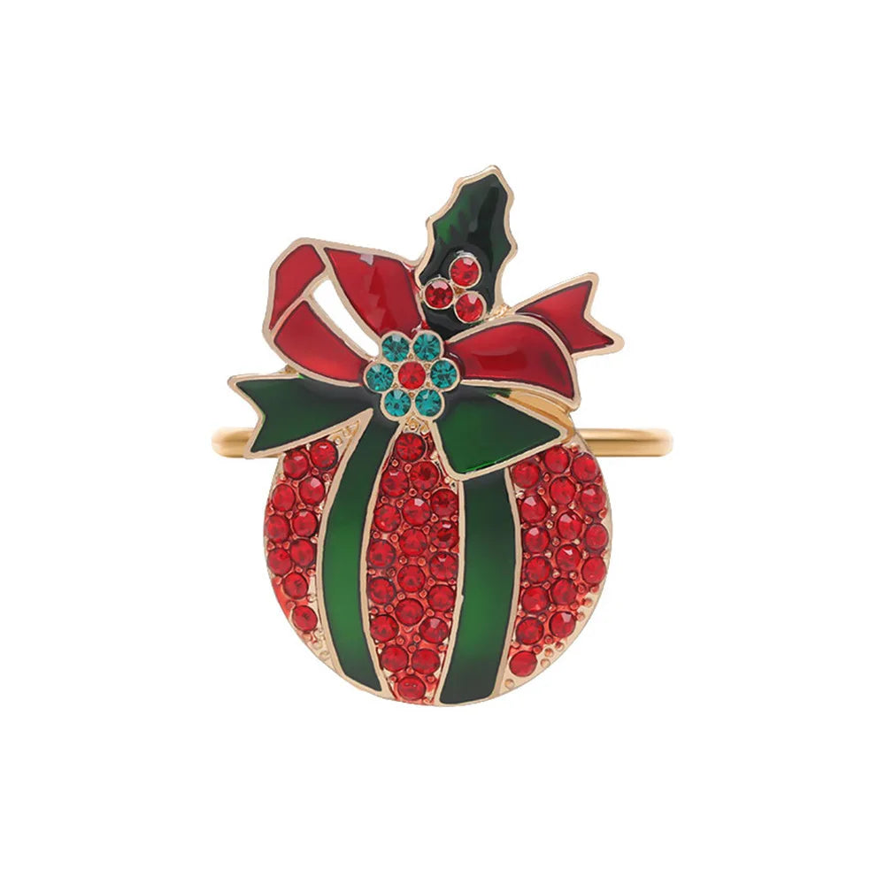 Individual Banquet Christmas Napkin Ring For Serviette Table Decoration